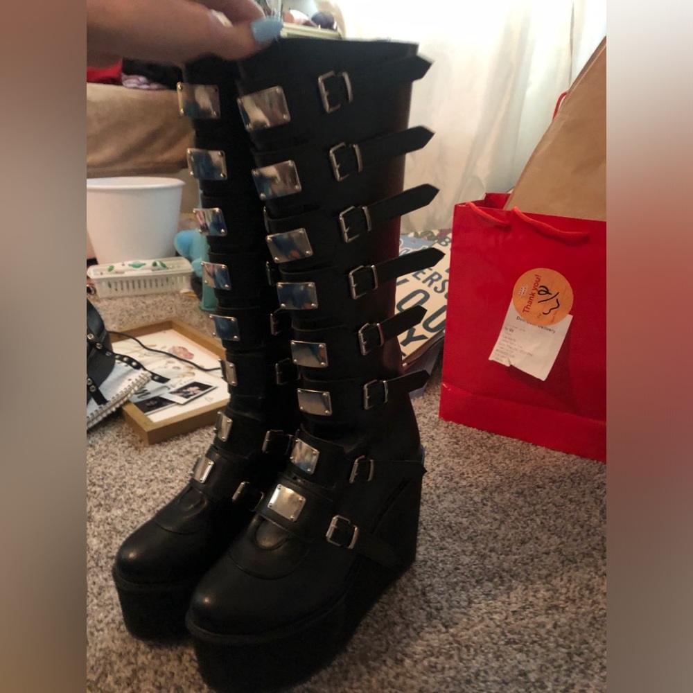 Big black demonia boots